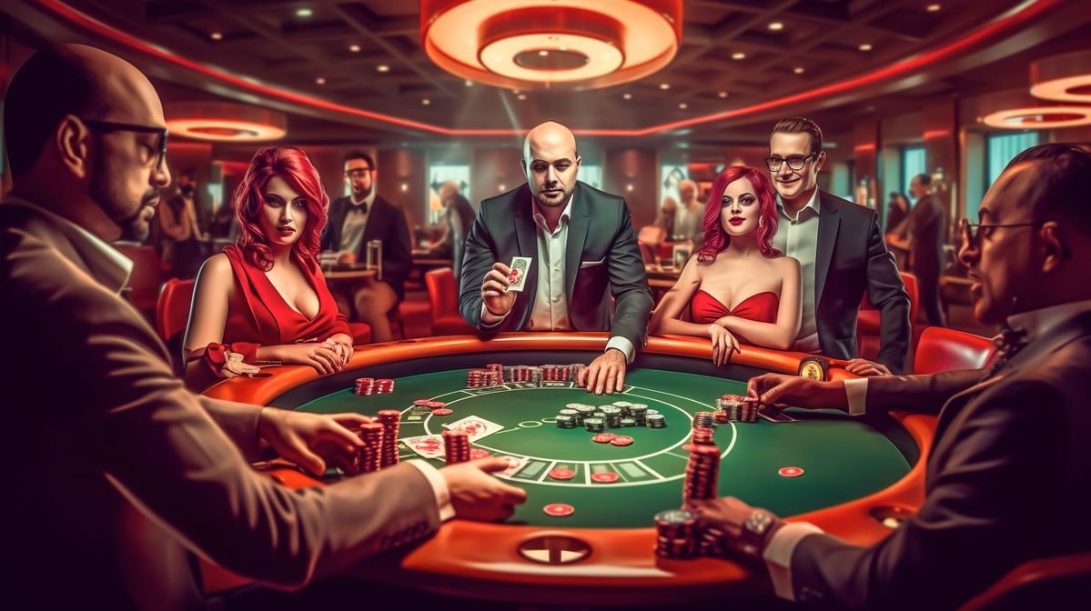 Meja live dealer baccarat dengan studio multi-kamera profesional di beerslot365